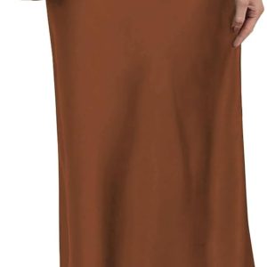 Women's Leopard Print Satin Maxi Skirt High Waisted Elastic Waistband Silk A-Line Casual Party Summer Long Skirts